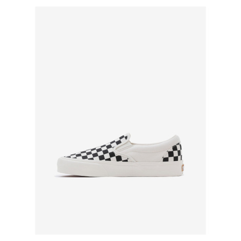 Černo-krémové kostkované slip on tenisky VANS