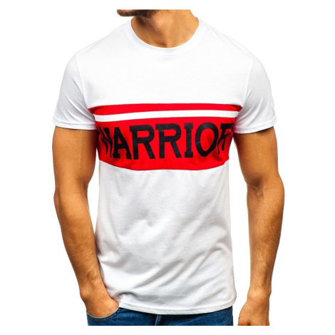 Pánské tričko s potiskem "Warrior" 100701 - bílá Kesi