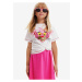 Bílé holčičí tričko Desigual Pink Panther - Holky