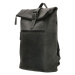 Hide & Stitches Černý kožený batoh na notebook „Ellegance“ 19L