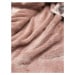 Růžový dámský zimní kabát s kožešinou (LD5520BIG)