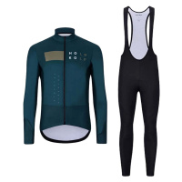 HOLOKOLO Cyklistická zimní bunda a kalhoty - ELEMENT - modrá/černá
