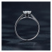 GRACE Silver Jewellery Stříbrný prsten Giulia 0,8 ct MOISSANITE + CERTIFIKÁT P-MSR004/52 GRA 618