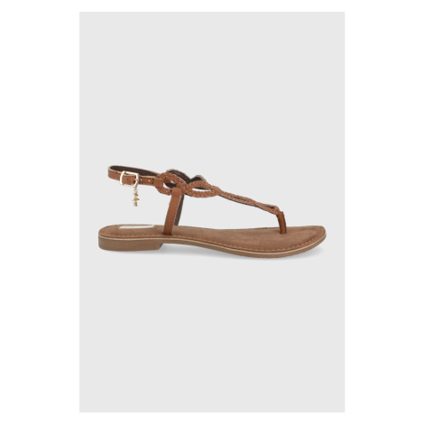 Kožené sandály Mexx Sandal Jolene dámské, hnědá barva
