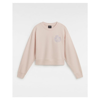 VANS Vans Circle Crop Crew Sweatshirt Women Pink, Size