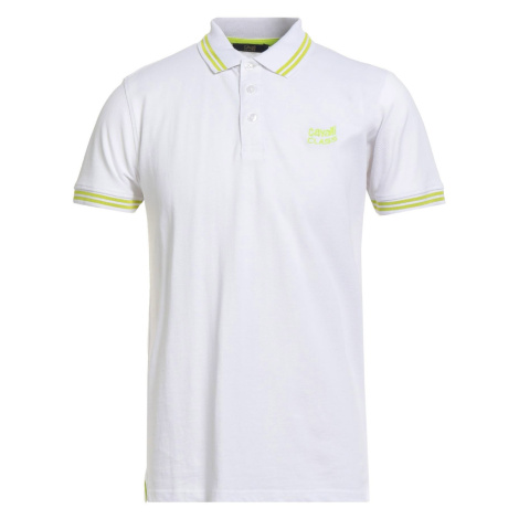 CAVALLI CLASS Ricchi White polo tričko Roberto Cavalli