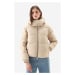 Péřová bunda Woolrich Eco Taslan Jacket CFWWOU0795FRUT3327 4377 dámská, béžová barva, zimní