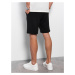 Men's knit shorts with elastic waistband - black V2 OM-SRCS-0107