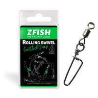 Zfish Obratlík s Karabinou Rolling Swivel & Coastlock snap 10ks - 16/10Kg