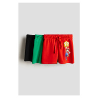 H & M - Teplákové šortky's potiskem 3 kusy - červená
