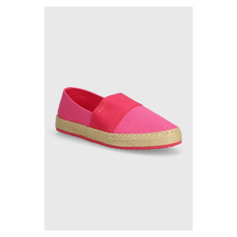 Espadrilky Gant Raffiaville růžová barva, 28569606.G597