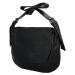 Módní půlkulatá dámská koženková crossbody taška Norité, černá
