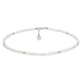 Manoki Perlový choker náhrdelník Zarina - chirurgická ocel, sladkovodní perla WA515 Stříbrná 36 