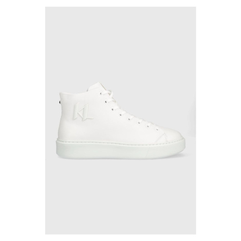 Kožené sneakers boty Karl Lagerfeld KL52265 MAXI KUP bílá barva