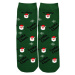 Vánoční ponožky s veselým Santou zelená