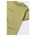 Bavlněné dětské tričko Mayoral zelená barva, s potiskem