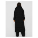 Černý dámský dlouhý prošívaný zimní kabát s límcem ONLY Alina
