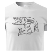 Tričko pro rybáře s motivem štiky - originální potisk s dopravou jen za 52 Kč