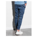 Modré pánské slim fit kalhoty P908