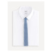 Světle modrá vzorovaná kravata Celio Tie2Guepe