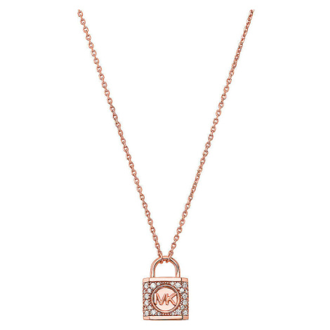 Michael Kors Originální bronzový náhrdelník se zirkony Kors MK MKC1629AN791 (řetízek, přívěsek)