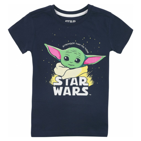 Star Wars Kids - The Mandalorian - Baby Yoda - Grogu detské tricko tmavě modrá