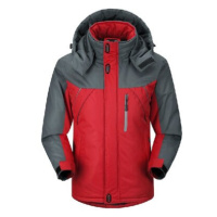 Dvoubarevná zimní bunda na hory pánská s odnímatelnou kapucí