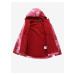 Červená dětská vzorovaná softshellová bunda ALPINE PRO HOORO