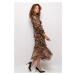 Volánkové šaty květované tylové šaty leopard zvířecí vzor