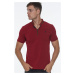 T8571 DEWBERRY ZIPPER MEN'S T-SHIRT-BURGUNDY