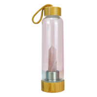 Křišťálová láhev na vodu Růžový krystal 500 ml