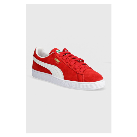 Semišové sneakers boty Puma Suede Classic červená barva, 399781