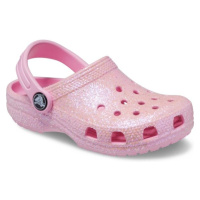 Crocs CLASSIC GLITTER CLOG T Dětské nazouváky, růžová, velikost 22/23