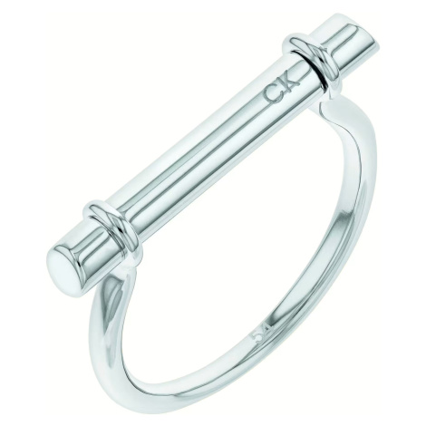 Calvin Klein Minimalistický ocelový prsten Elongated Linear 35000022