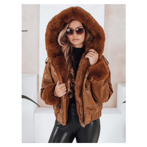 Dámská kožená bunda s kožíškem TY5128 DStreet