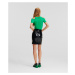 Sukně karl lagerfeld patent faux leather skirt černá