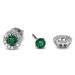 DIAMOND SPOT Náušnice s diamanty a smaragdy ER111148WEM (Au 585/1000, 1,74 g)