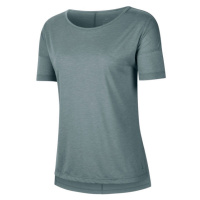 Nike YOGA Dámské tričko na jógu, tmavě zelená, velikost