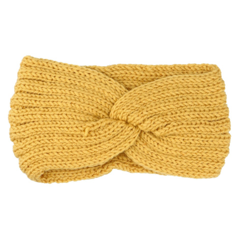 Pohodlná pletená čelenka Elefo, žlutá Delami