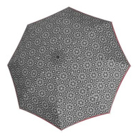 Derby Hit Lang AC Triple - dámský holový vystřelovací deštník, červená, geometrický / abstraktní