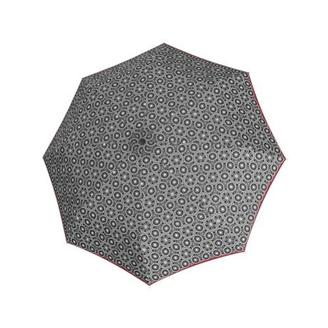 Derby Hit Lang AC Triple - dámský holový vystřelovací deštník, červená, geometrický / abstraktní