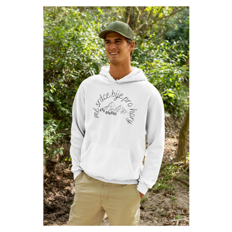 Pánská mikina Mé srdce bije pro hory Barva: Bíla