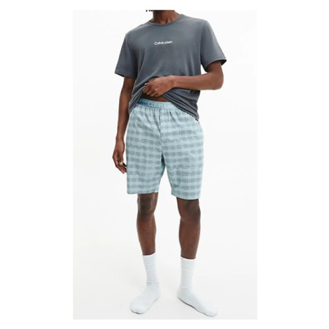 Pánské šortkové pyžamo Calvin Klein NM2183E | šedá