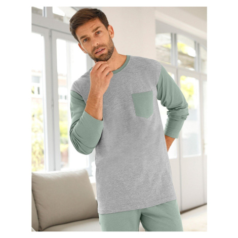 Pyžamové dvoubarevné tričko s dlouhými rukávy Blancheporte
