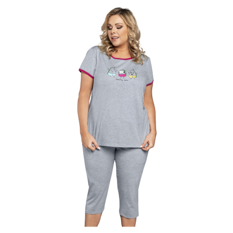 Dámské pyžamo Italian Fashion Tabata kr.r. sp.3/4 Barva: Šedá