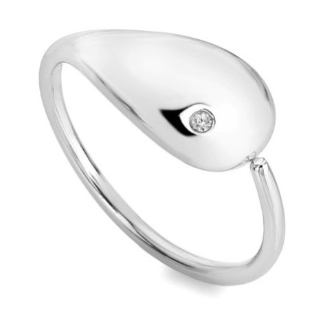 Hot Diamonds Elegantní stříbrný prsten s diamantem Tide DR281