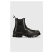 Kožené kotníkové boty Karl Lagerfeld TREKKA MENS pánské, černá barva, KL25243