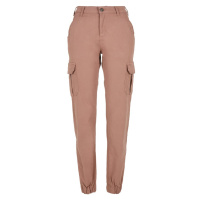 Ladies High Waist Cargo Pants - duskrose