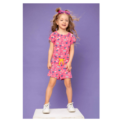 Růžové dívčí overaly