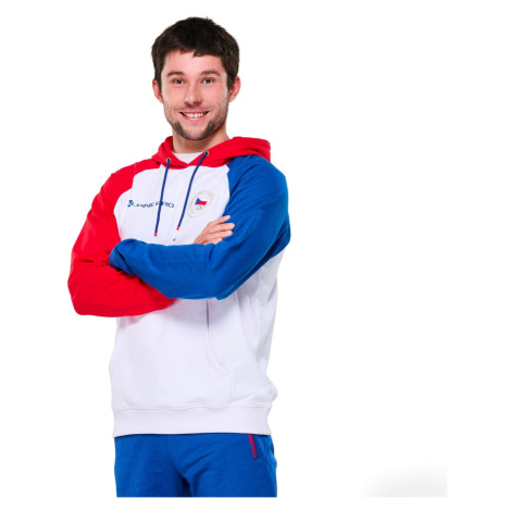 Bílé pánské sportovní mikiny přes hlavu